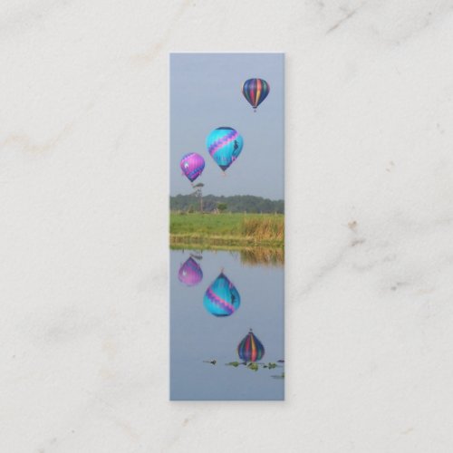 Colorful Hot Air Balloons bookmarks Business Card