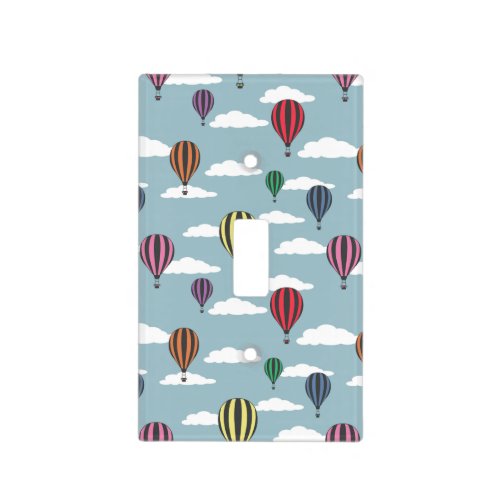 Colorful hot air balloons light switch cover