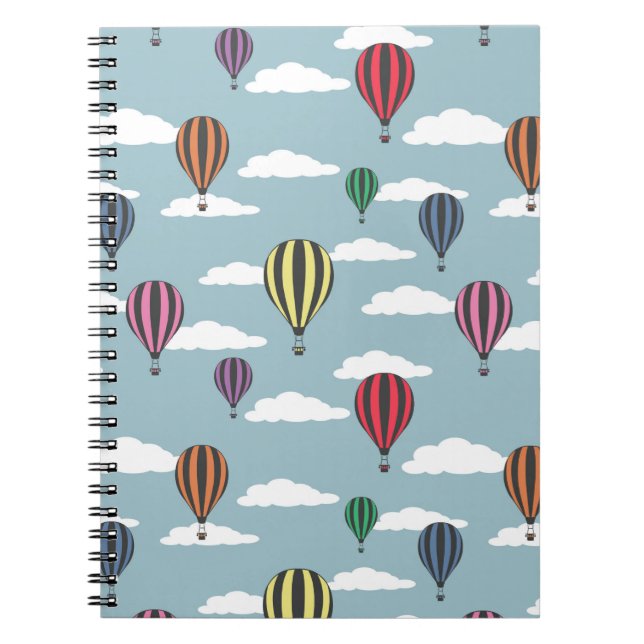 Colorful hot air balloons notebook (Front)