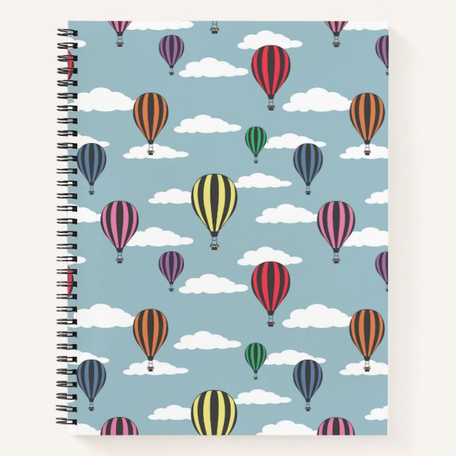 Colorful hot air balloons notebook (Front)