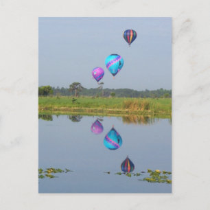 Colorful Hot Air Balloons photographic image Postcard