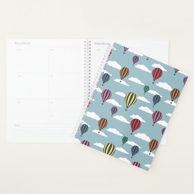 Colorful hot air balloons planner (Display)