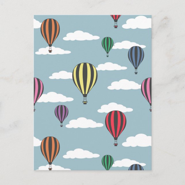 Colorful hot air balloons postcard (Front)