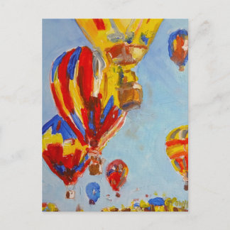 Colorful Hot Air Balloons Postcard