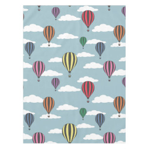 Colorful hot air balloons tablecloth