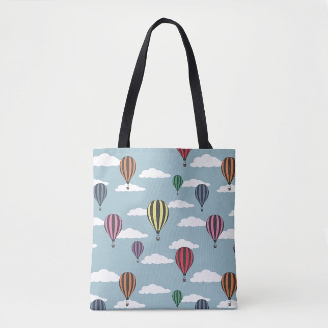 Colorful hot air balloons tote bag (Front)