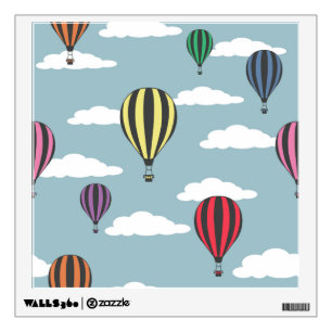 Colorful hot air balloons wall sticker