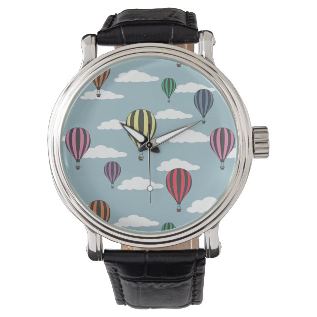 Colorful hot air balloons watch (Front)