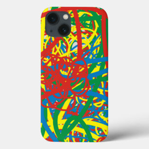 Colorful hot mess blast multi color splash rainbow iPhone 13 case