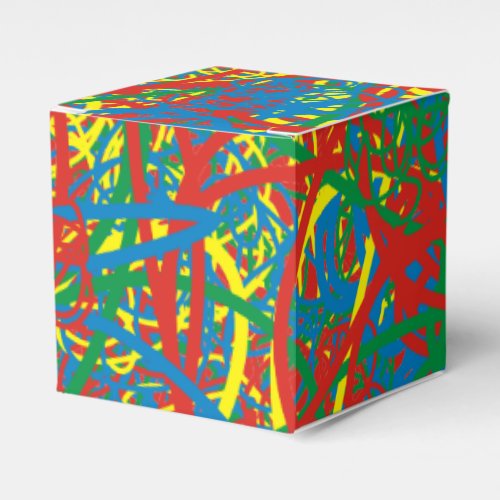 Colorful hot mess red yellow green blue artsy  favor boxes