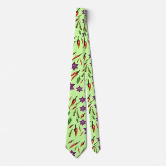 Colorful Hot Peppers Custom Neck Tie