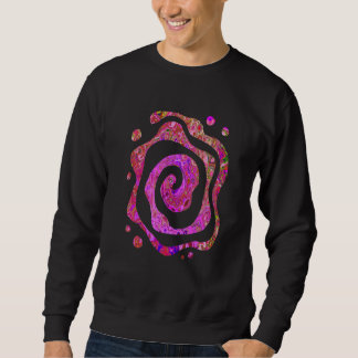 Colorful Hot Pink Abstract Marbled Retro Swirl Sweatshirt