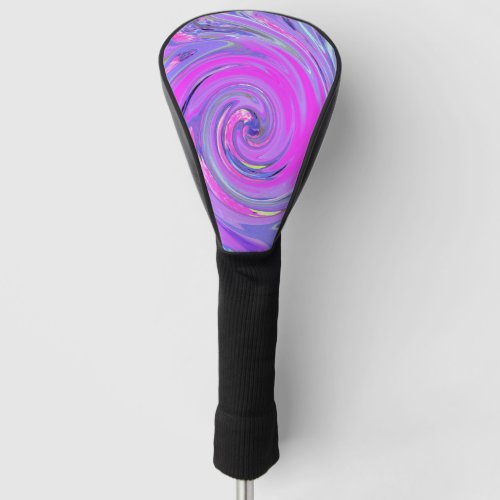 Colorful Hot Pink and Purple Boho Hippie Swirl Golf Head Cover