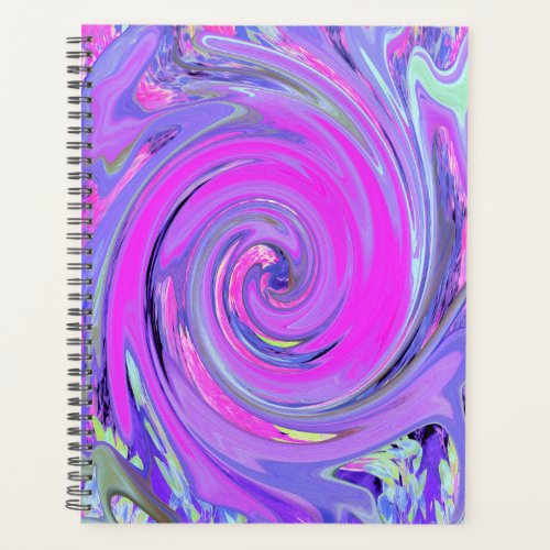 Colorful Hot Pink and Purple Boho Hippie Swirl Planner