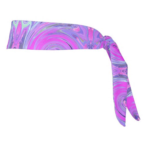 Colorful Hot Pink and Purple Boho Hippie Swirl Tie Headband