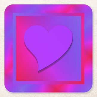 Colorful Hot Pink, Red and Purple Heart Abstract 