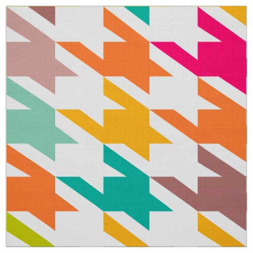 Colorful Houndstooth Seamless Pattern 4 Fabric