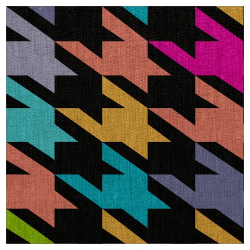 Colorful Houndstooth Seamless pattern Fabric