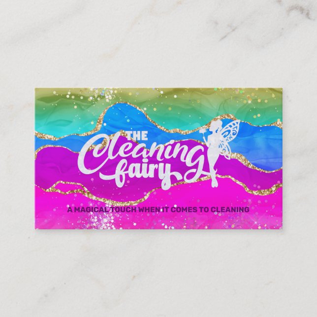 Colorful House Cleaning Business Cards (Front)