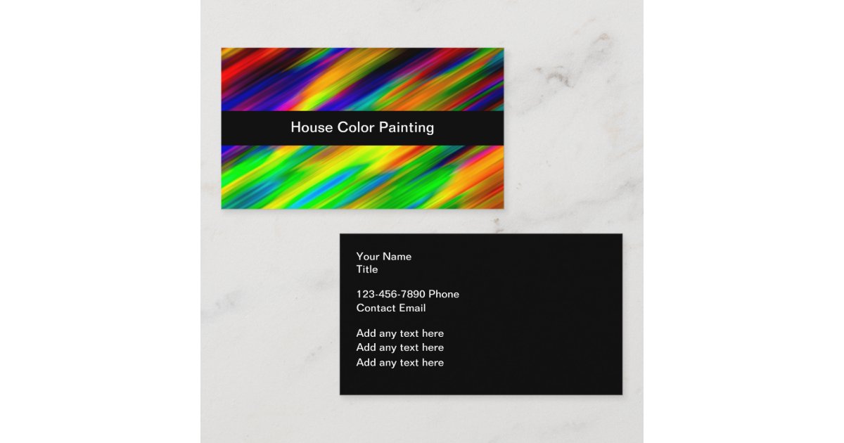 Colorful House Painting Services Businesscards Business Card Zazzle