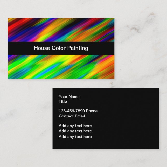 Colorful House Painting Services Businesscards Business Card (Front/Back)