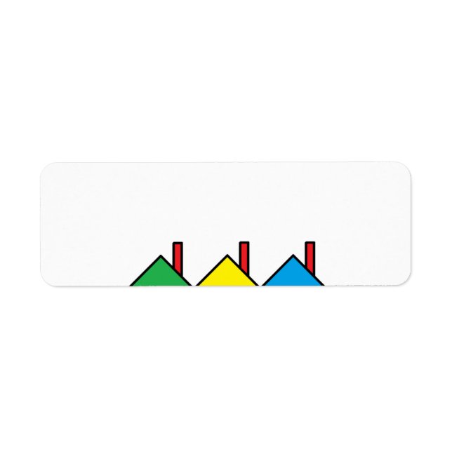 "Colorful Houses" Address Labels (Front)
