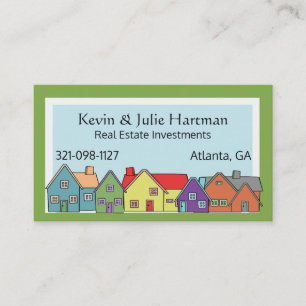Colorful Houses Business Card