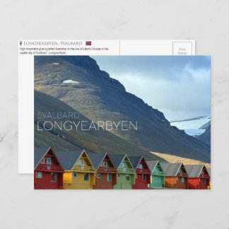 Colorful Houses in Longyearbyen, Svalbard Postcard