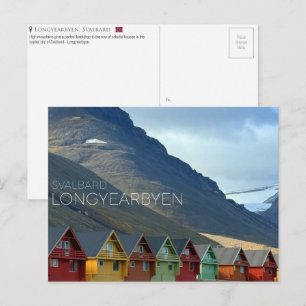 Colorful Houses in Longyearbyen, Svalbard Postcard