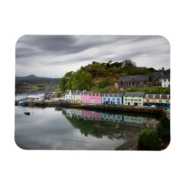 Colorful houses in Portree, Skye Magnet (Horizontal)