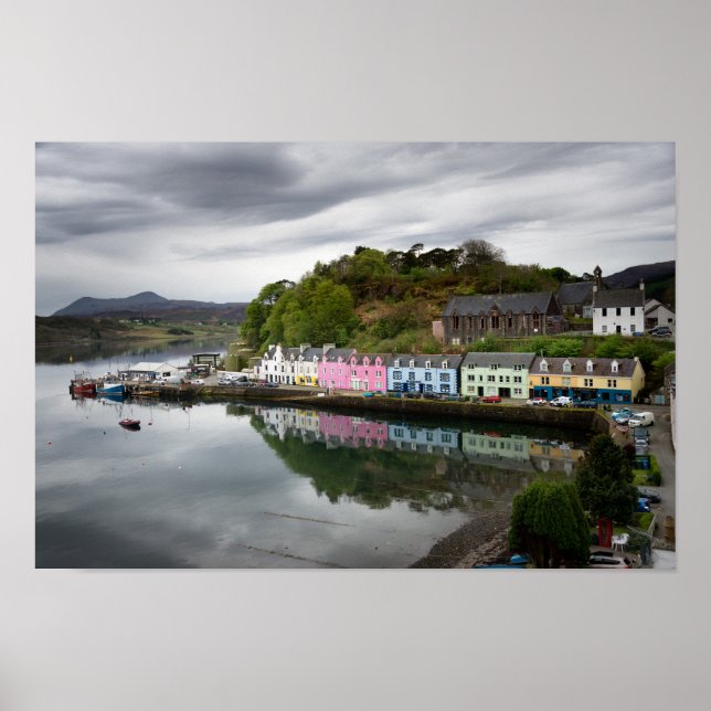 Colorful houses in Portree, Skye Poster (Front)