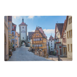 Colorful houses in Rothenburg, Germany Placemat