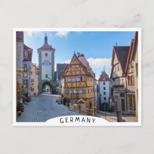 Colorful houses in Rothenburg, Germany Postcard