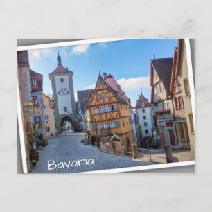 Colorful houses in Rothenburg, Germany Postcard