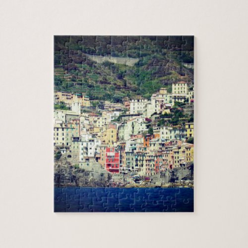 Colorful Houses on Italy Coast Jigsaw Puzzle