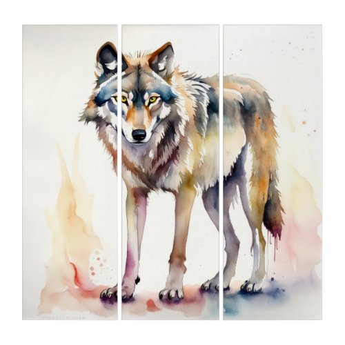 Colorful Howls at Night Triptych