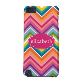 Colorful Huge Chevron Pattern with name iPod Touch 5G Case
