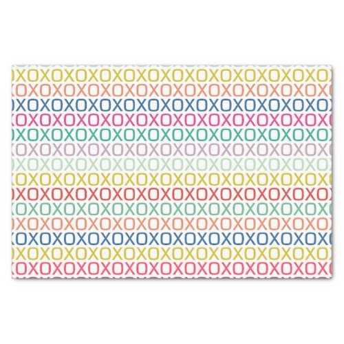 Colorful Hugs and Kisses Tissue Paper
