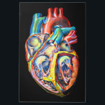 colorful human heart anatomy abstract art<br><div class="desc">colorful human heart anatomy original abstract metal art</div>