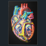 colorful human heart anatomy abstract art<br><div class="desc">colorful human heart anatomy original abstract metal art</div>
