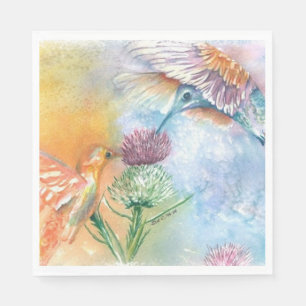 COLORFUL HUMMING BIRDS PARTY NAPKINS