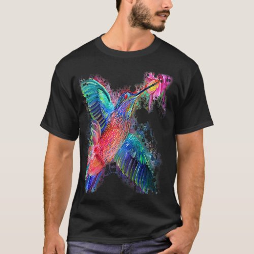 colorful Hummingbird bird shirt art t shirt