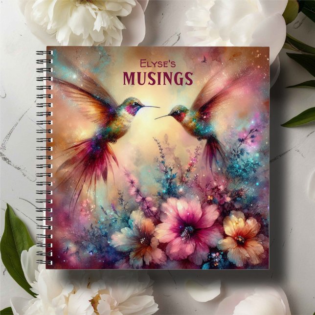 Colorful Hummingbird Flower Garden Custom Journal  (Creator Uploaded)