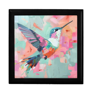 Colorful Hummingbird Gift Box for Keepsakes