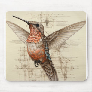Colorful Hummingbird Mousepad