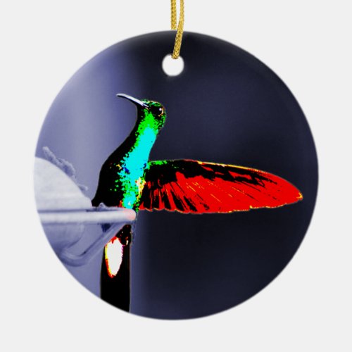 Colorful Hummingbird Ornament