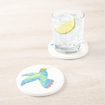 Colorful Hummingbird Sandstone Coaster