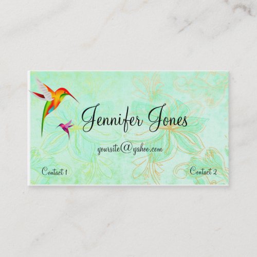 Colorful Hummingbirds Business Card
