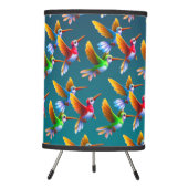 Colorful Hummingbirds in Flight Tripod Lamp (Front)