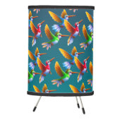 Colorful Hummingbirds in Flight Tripod Lamp (Right)